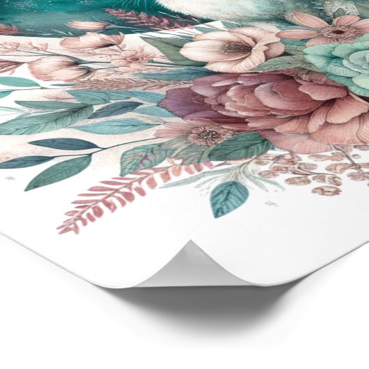 Boho Rabbit Baby Room Art Dekoration (Ecke)