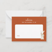 Boho Rabbit Navajo Kinderdusche Kinderbetreuung Mitteilungskarte (Vorderseite)