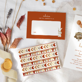 Boho Rabbit Navajo Kinderdusche Kinderbetreuung Mitteilungskarte