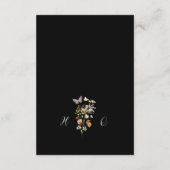 Boho-Rahmen-Hochzeitsdetails Beilage Karte (Rückseite)