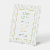 Boho Rain Sprinkles Babyratenschild Sockelschild (Vorderseite)