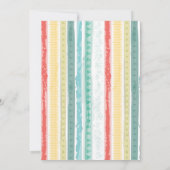 Boho Rainbow 1. Geburtstag Party Pink Girl Einladung (Rückseite)