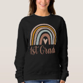 Boho Rainbow 1st Grade Teacher Student Back To Sc Sweatshirt (Vorderseite)