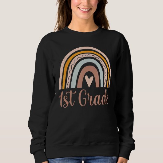 Boho Rainbow 1st Grade Teacher Student  Back To Sc Sweatshirt (Vorderseite)