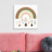 Boho Rainbow and Earthy Botanicals Leinwanddruck (Insitu (Wohnzimmer))