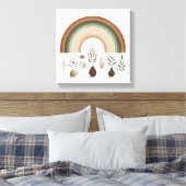 Boho Rainbow and Earthy Botanicals Leinwanddruck (Insitu (Schlafzimmer))