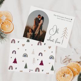 Boho Rainbow and Hearts Arch Oh, was Spaß Ein Foto Feiertagskarte