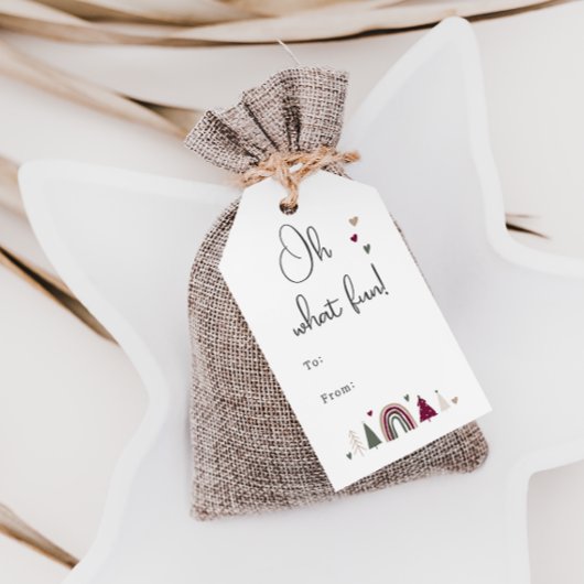 Boho Rainbow and Hearts Ch Oh, was Spaß zu und von Geschenkanhänger