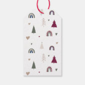 Boho Rainbow and Hearts Happy Holidays To und From Geschenkanhänger (Rückseite)