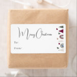 Boho Rainbow and Hearts Merry Christmas Gift<br><div class="desc">Feiern Sie die Freude der Saison mit diesem boho Regenbogen und Herzen Frohe Weihnachtsgeschenk-Label. Das einzigartige und chic bearbeitbare Skript schafft eine Touch von Charme und Individualität. Das schlichte Design besticht durch farbenfrohe böhmische Regenbögen, Herzen und Weihnachtsbäume, die ein skurriles Winterambiente hervorrufen. Mit einem sauberen, minimalistischen Layout zeichnet sich dieser...</div>