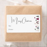 Boho Rainbow and Hearts Merry Christmas Gift<br><div class="desc">Feiern Sie die Freude der Saison mit diesem boho Regenbogen und Herzen Frohe Weihnachtsgeschenk-Label. Das einzigartige und chic bearbeitbare Skript schafft eine Touch von Charme und Individualität. Das schlichte Design besticht durch farbenfrohe böhmische Regenbögen, Herzen und Weihnachtsbäume, die ein skurriles Winterambiente hervorrufen. Mit einem sauberen, minimalistischen Layout zeichnet sich dieser...</div>