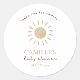 Boho Rainbow and Sunshine Colorful Danke Class Runder Aufkleber