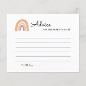 Boho Rainbow Baby Advice für die Eltern (Vorderseite)