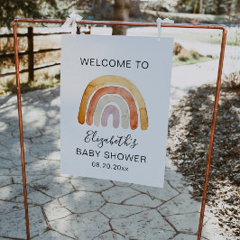 Boho Rainbow Baby Dusche Begrüßungszeichen Poster