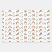 Boho Rainbow Baby Dusche Beige Terracotta Green W Geschenkpapier Set (Vorderseite)