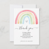 Boho Rainbow Baby Dusche Danke Karte (Vorderseite)