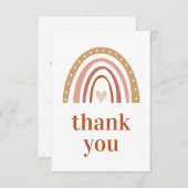 Boho Rainbow Baby Dusche Danke Karte (Vorne/Hinten)