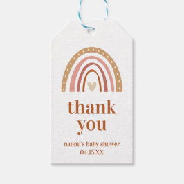 Boho Rainbow Baby Dusche Danke Tag Geschenkanhänger