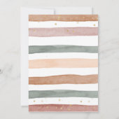 Boho Rainbow Baby Dusche Einladung Pink Pampas (Rückseite)