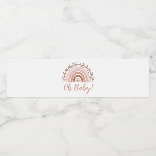 Boho Rainbow Baby Dusche Flasche Etikett (Einzelnes Label)