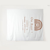 Boho Rainbow Baby Dusche Hintergrund Wandteppich (Vorderseite (Horizontal))