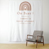 Boho Rainbow Baby Dusche Hintergrund Wandteppich (Beispiel)