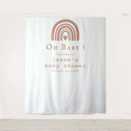 Boho Rainbow Baby Dusche Hintergrund Wandteppich