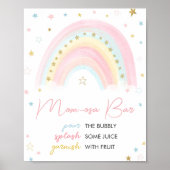 Boho Rainbow Baby Dusche Mama Osa Bar Poster (Vorne)