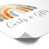 Boho Rainbow Baby Dusche Party Schild (Ecke)