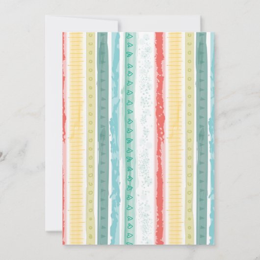 Boho Rainbow Baby Dusche Pink Einladung (Rückseite)