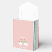 Boho Rainbow Baby Dusche Pink Geschenkschachtel (Geöffnet)