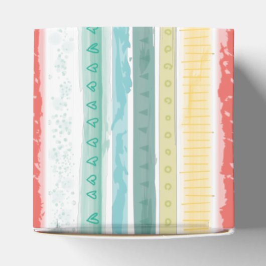 Boho Rainbow Baby Dusche Pink Geschenkschachtel (Oben)