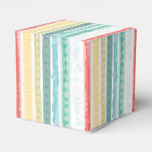 Boho Rainbow Baby Dusche Pink Geschenkschachtel (Rückseite)