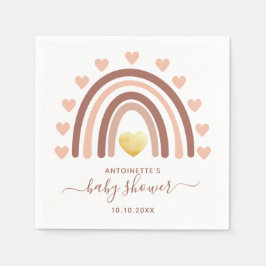 Boho Rainbow Baby Dusche Rosa Serviette