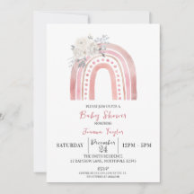 Boho Rainbow Baby Dusche, White Roses