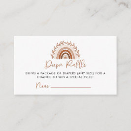 Boho Rainbow Baby Duschmaschine Windeln Raffle Tic Begleitkarte
