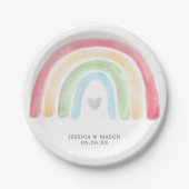 Boho Rainbow Baby Duschpapier Teller (Vorderseite)