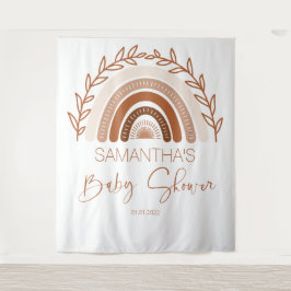 Boho Rainbow Baby Duschvorhang, Terracotta Wandteppich