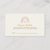 Boho Rainbow Baby Duwer Windel Raffle Begleitkarte (Vorderseite)