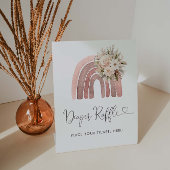 Boho Rainbow Baby Duwer Windel Raffle Sockelschild