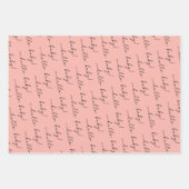 Boho Rainbow Baby Gender Neutral "Hello Baby" Wrap Geschenkpapier Set (Vorderseite)