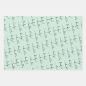 Boho Rainbow Baby Gender Neutral "Hello Baby" Wrap Geschenkpapier Set (Vorderseite)