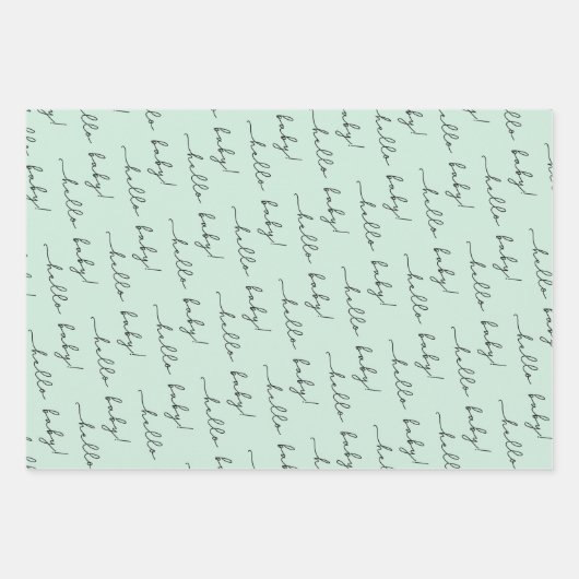 Boho Rainbow Baby Gender Neutral "Hello Baby" Wrap Geschenkpapier Set (Vorderseite)