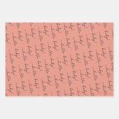 Boho Rainbow Baby Gender Neutral "Hello Baby" Wrap Geschenkpapier Set (Vorderseite)