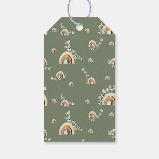 Boho Rainbow Baby Geschenkanhänger (Rückseite)