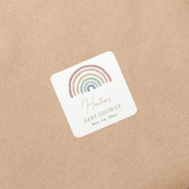 Boho Rainbow Baby Shockaufkleber Quadratischer Aufkleber