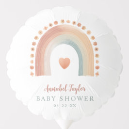 Boho Rainbow Baby Showballon - Wasserfarbenart Ballon