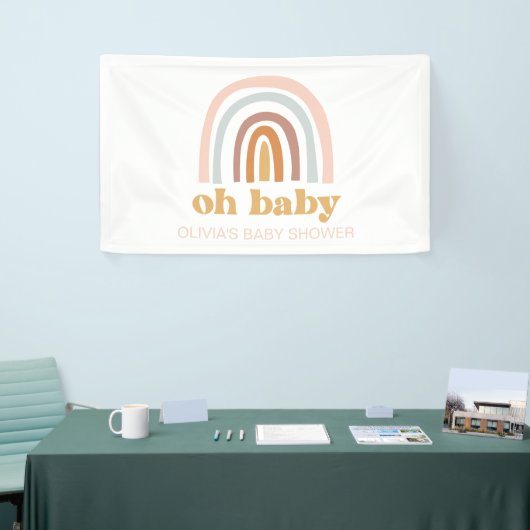 Boho Rainbow Baby Showbanner Banner (Messeveranstaltung)