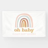 Boho Rainbow Baby Showbanner Banner (Horizontal)