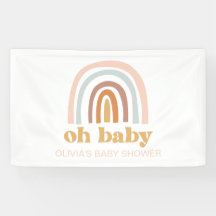 Boho Rainbow Baby Showbanner